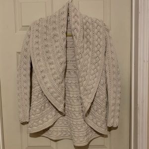 CAbi Cream Knit Circle Cardigan